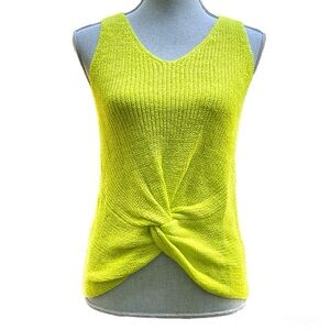 La Miel: Soft & Fine Sleeveless Knotted Front Summer Knit Top